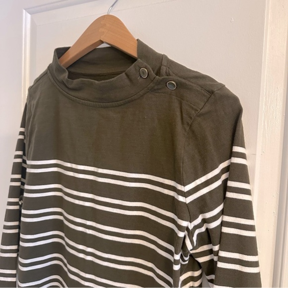 Talbots BUTTON DETAIL MOCKNECK TOP,‎ size LP - Picture 2 of 6